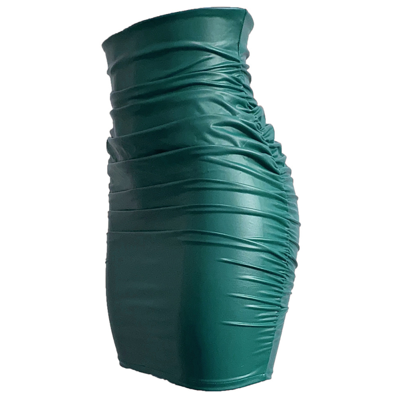 Europska i američka plus size plisirana kožna suknja Seksi uska suknja od umjetne kože Ženska Instagram stilska prekogranična ženska odjeća D30