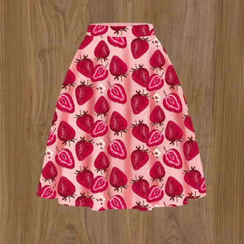 Ευρω-αμερικανικό στυλ Hepburn με άνεμο, καρδιά, τρισδιάστατη ψηφιακή εκτύπωση, φούστα μισού σώματος, γυναικεία διασυνοριακή φούστα σε γραμμή Α με εκτύπωση λουλουδιών και εκτύπωση εξωτερικού εμπορίου