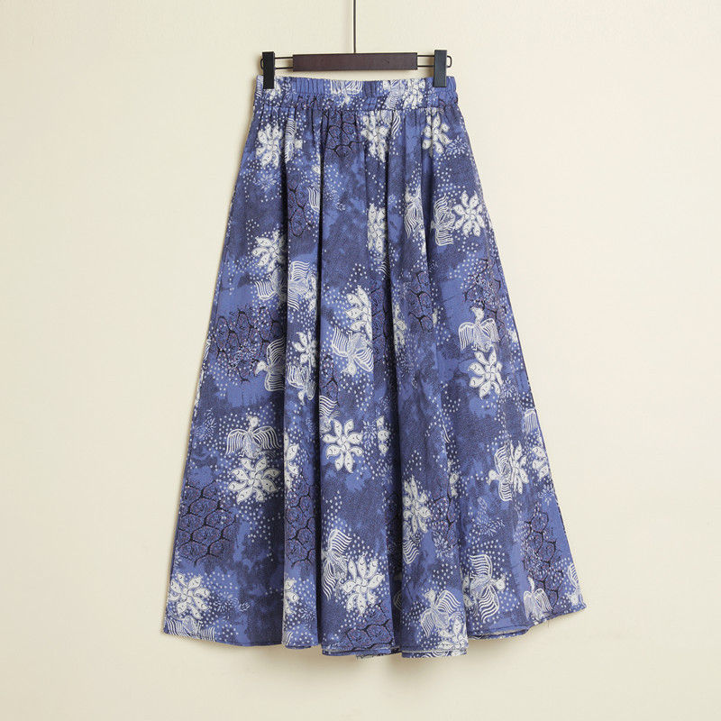 Originalna ženska ljetna duga suknja od pamuka i lana s elastičnim strukom, 4 metra, velika kišobran suknja, veleprodaja, generacija kose