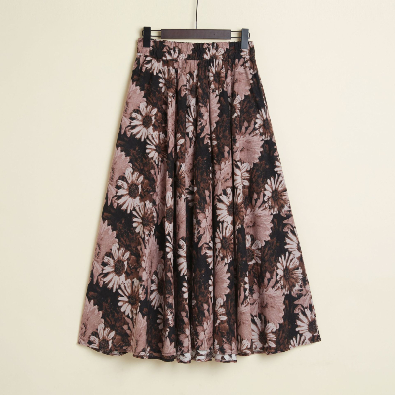 Originalna ženska ljetna duga suknja od pamuka i lana s elastičnim strukom, 4 metra, velika kišobran suknja, veleprodaja, generacija kose