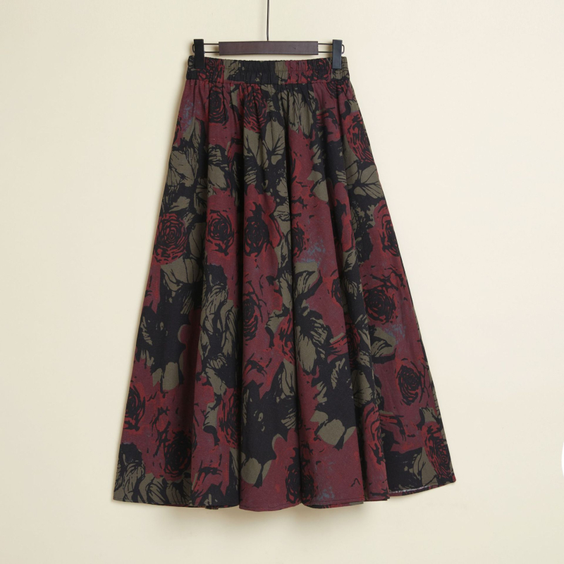 Originalna ženska ljetna duga suknja od pamuka i lana s elastičnim strukom, 4 metra, velika kišobran suknja, veleprodaja, generacija kose