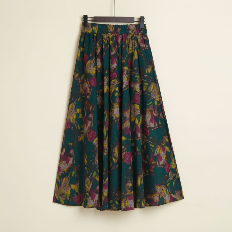 Originalna ženska ljetna duga suknja od pamuka i lana s elastičnim strukom, 4 metra, velika kišobran suknja, veleprodaja, generacija kose