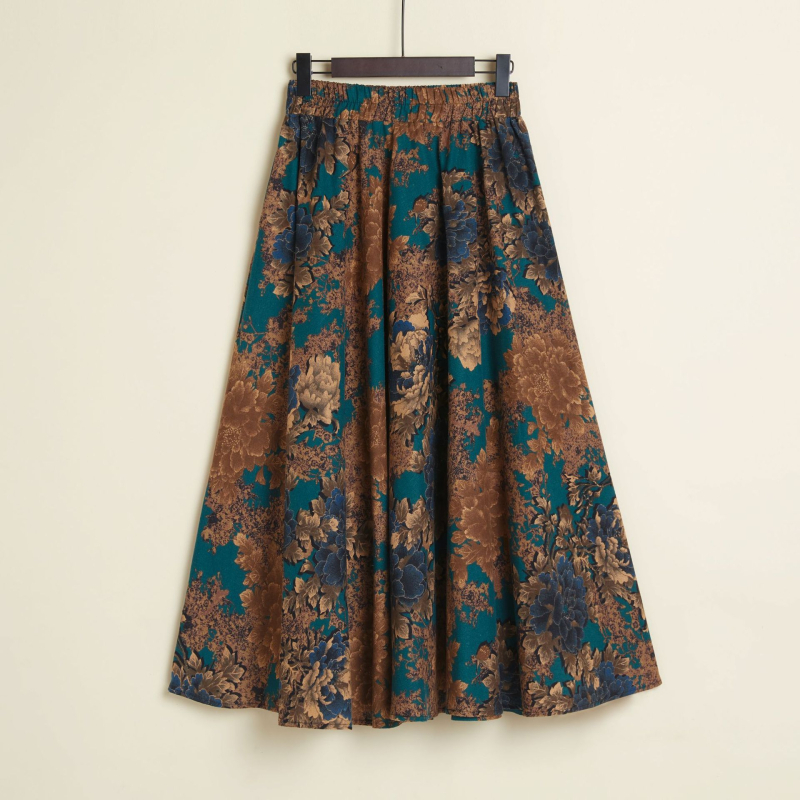 Originalna ženska ljetna duga suknja od pamuka i lana s elastičnim strukom, 4 metra, velika kišobran suknja, veleprodaja, generacija kose