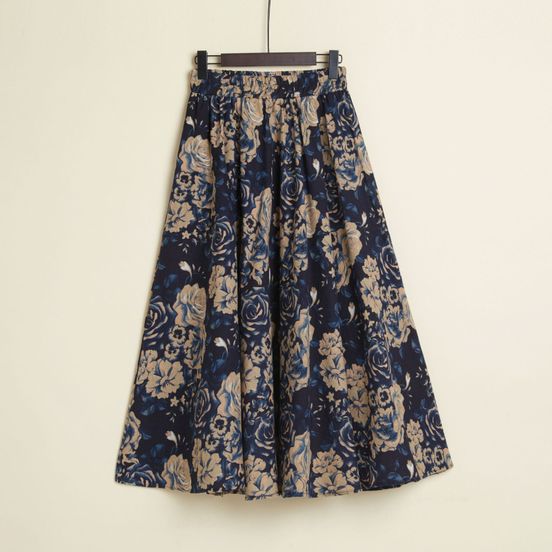 Originalna ženska ljetna duga suknja od pamuka i lana s elastičnim strukom, 4 metra, velika kišobran suknja, veleprodaja, generacija kose