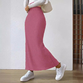 Nova ženska suknja visokog struka s bočnim prorezom, uska pletena suknja s prekograničnim Amazonom za proljeće i ljeto 2024. u Europi i Sjedinjenim Državama