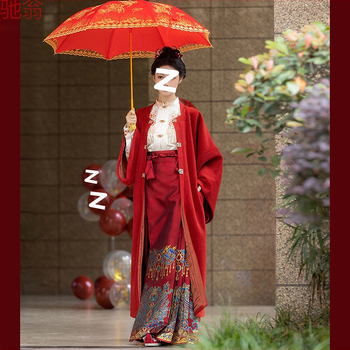 Yan Ran [Cui Luan] Uus kihluskleit Uus hiina punase hobuse näoga seelik Igapäevane ülikond Hanfu naiste röstsaia kleit