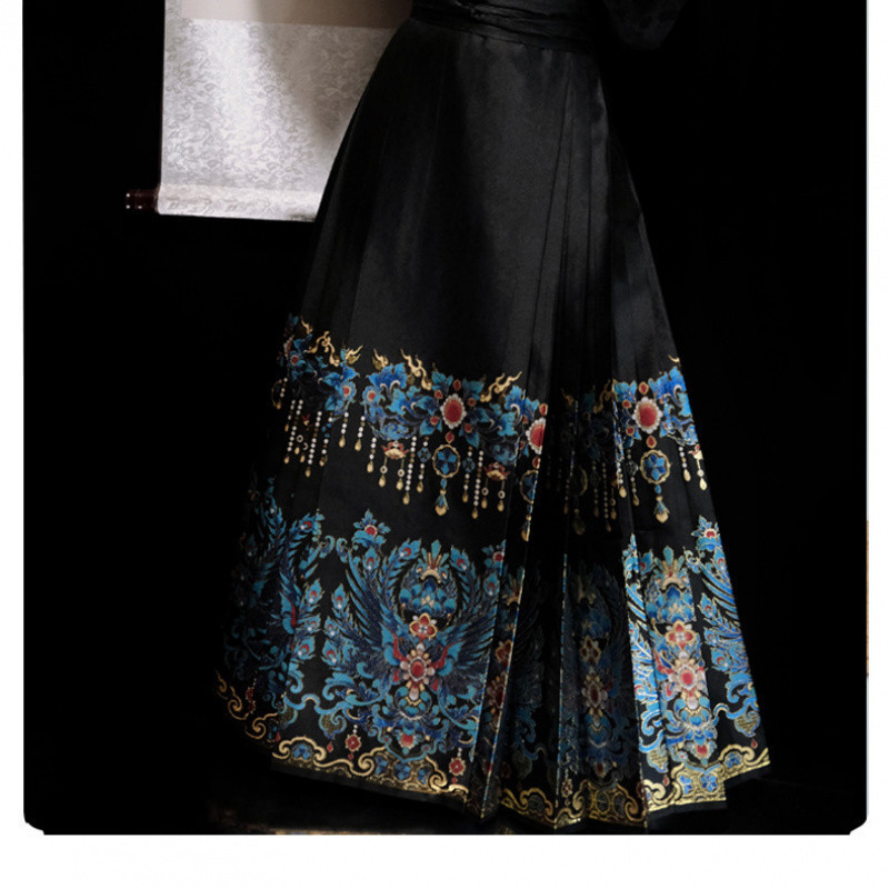 Yan Ran [Cui Luan] Uus kihluskleit Uus hiina punase hobuse näoga seelik Igapäevane ülikond Hanfu naiste röstsaia kleit