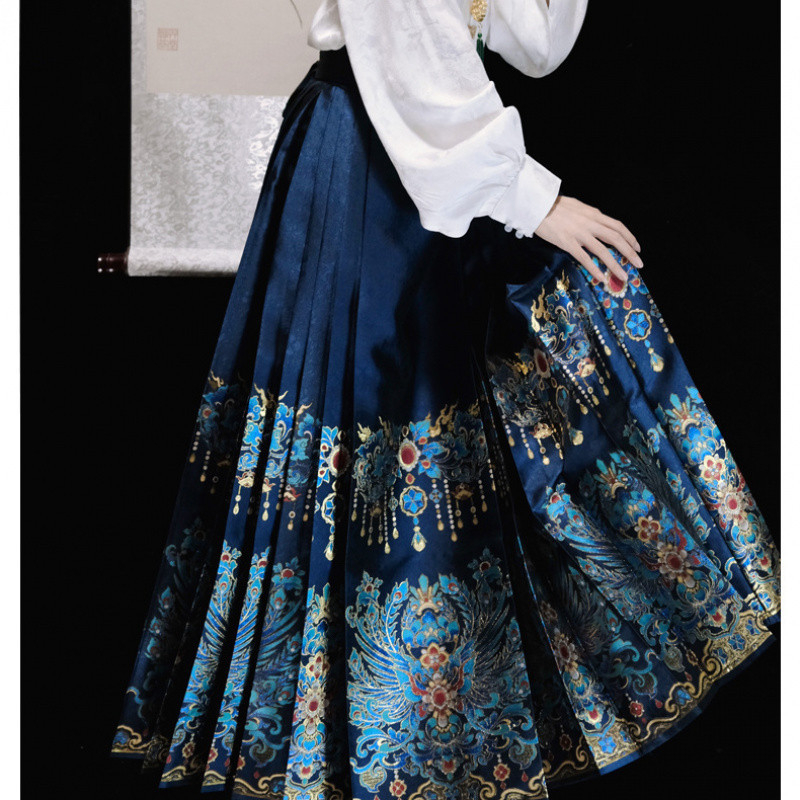 Yan Ran [Cui Luan] Uus kihluskleit Uus hiina punase hobuse näoga seelik Igapäevane ülikond Hanfu naiste röstsaia kleit