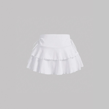 Секси асиметрична спортна пола с дизайн Y2K Millennium, плисирана дантела с ниска талия, ежедневна лятна пола