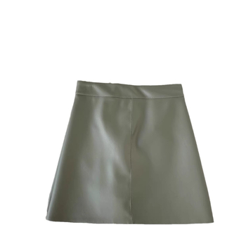 Μαύρη μικρή δερμάτινη φούστα, γυναικεία, 2024, νέα, λεπτή δερμάτινη φούστα με ψηλή μέση, αντιολισθητική φούστα στους γοφούς