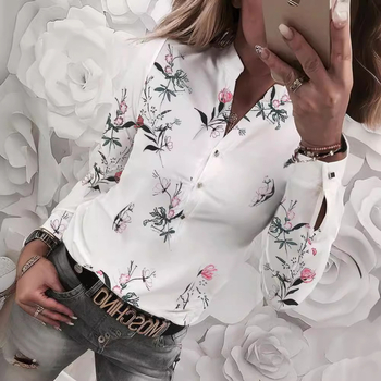 2023 Amazon ebay Nova vruća majica za žene, Explosions, europska i američka majica dugih rukava s printom i V-izrezom za vanjsku trgovinu