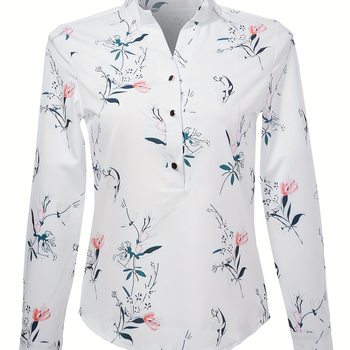 2023 Amazon ebay Nova vruća majica za žene, Explosions, europska i američka majica dugih rukava s printom i V-izrezom za vanjsku trgovinu