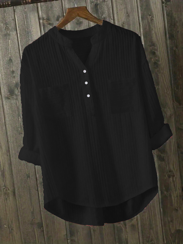 Dámske biele tričko s dlhým rukávom pre ženy z roku 2024, voľné a ležérne, s výstrihom do V