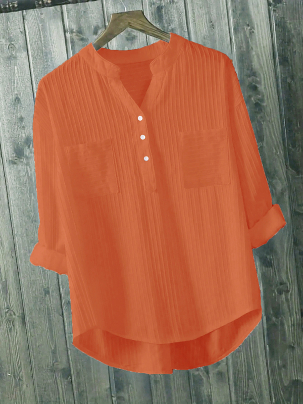 Dámske biele tričko s dlhým rukávom pre ženy z roku 2024, voľné a ležérne, s výstrihom do V