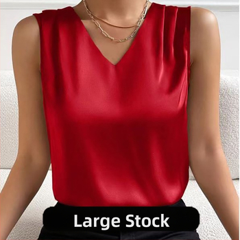 2025. aasta Amazoni Euroopa ja Ameerika piiriülene naisterõivaste satiinist ülikonna lõigatud varrukatega elegantne tööriiete vesti alumine osa