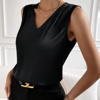 2025. aasta Amazoni Euroopa ja Ameerika piiriülene naisterõivaste satiinist ülikonna lõigatud varrukatega elegantne tööriiete vesti alumine osa