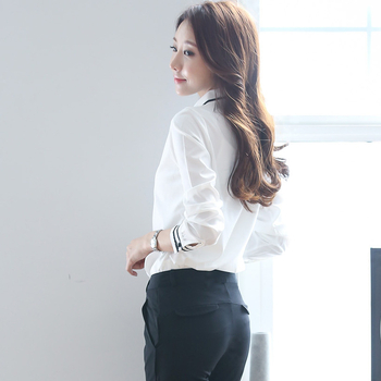 Dámske tričko s dlhým rukávom v kórejskom štýle, nový prírastok, jar a leto, módne ležérne, voľné, plus size top, dámske šifónové tričko