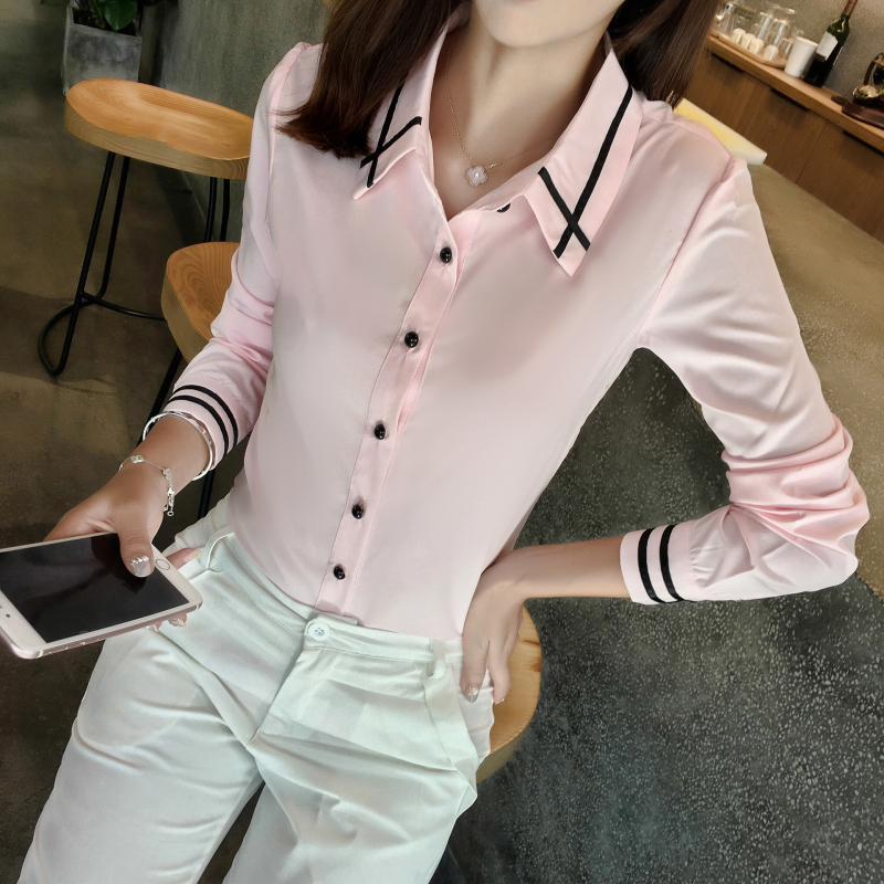 Dámske tričko s dlhým rukávom v kórejskom štýle, nový prírastok, jar a leto, módne ležérne, voľné, plus size top, dámske šifónové tričko