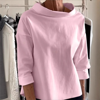 2024 Prekogranična europska i američka jesenska baršunasta majica od pamuka i poliestera s dugim rukavima, dolčevita ženska majica s kratkim rukavima, tvornička izravna prodaja