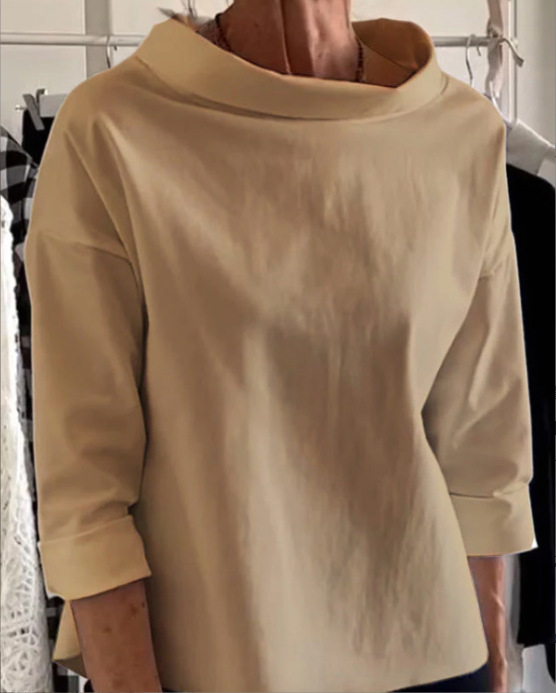 2024 Prekogranična europska i američka jesenska baršunasta majica od pamuka i poliestera s dugim rukavima, dolčevita ženska majica s kratkim rukavima, tvornička izravna prodaja