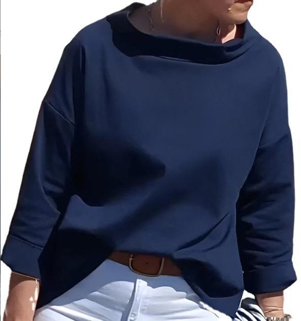 2024 Prekogranična europska i američka jesenska baršunasta majica od pamuka i poliestera s dugim rukavima, dolčevita ženska majica s kratkim rukavima, tvornička izravna prodaja