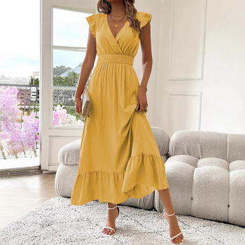 na zalihi 2025. Europa i Sjedinjene Države prekogranične eksplozije Amazona nove ženske duge ljetne haljine kratkih rukava neovisna postaja