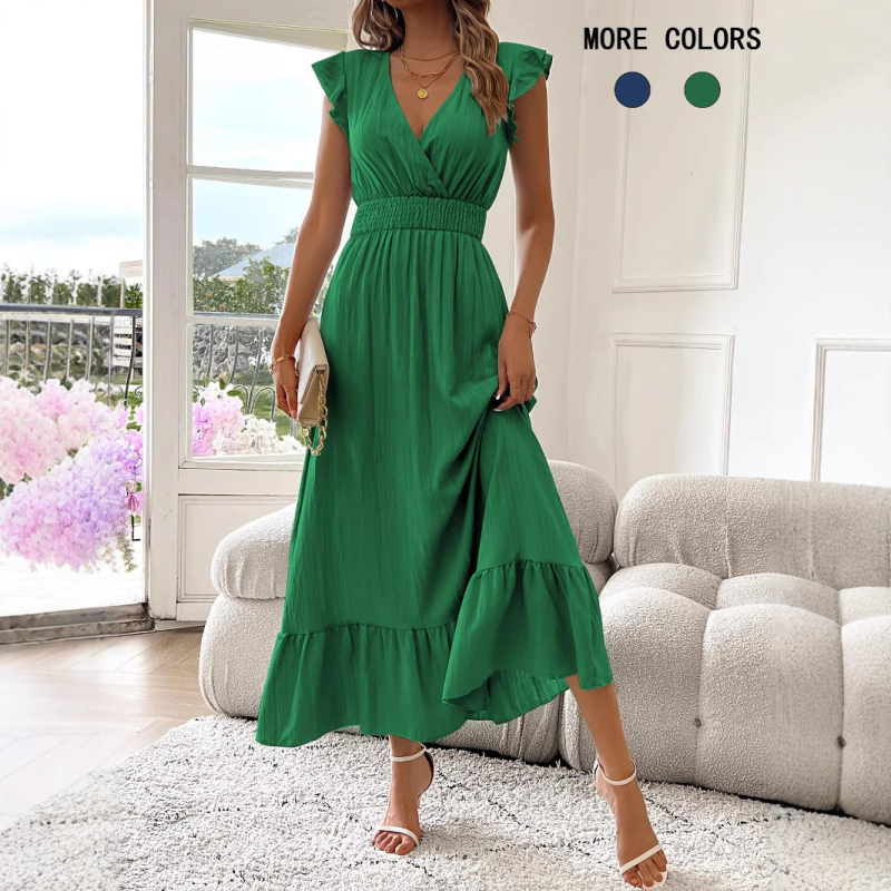 na zalihi 2025. Europa i Sjedinjene Države prekogranične eksplozije Amazona nove ženske duge ljetne haljine kratkih rukava neovisna postaja