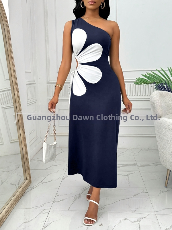 Rochie transfrontalieră cu bretele și flori mari pentru femei din Europa și America, AliExpress Explosion