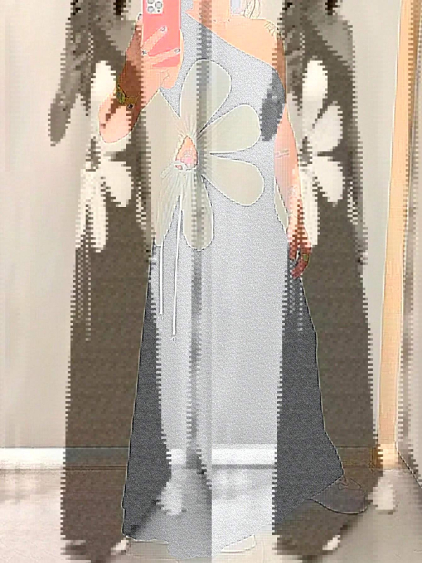 Rochie transfrontalieră cu bretele și flori mari pentru femei din Europa și America, AliExpress Explosion