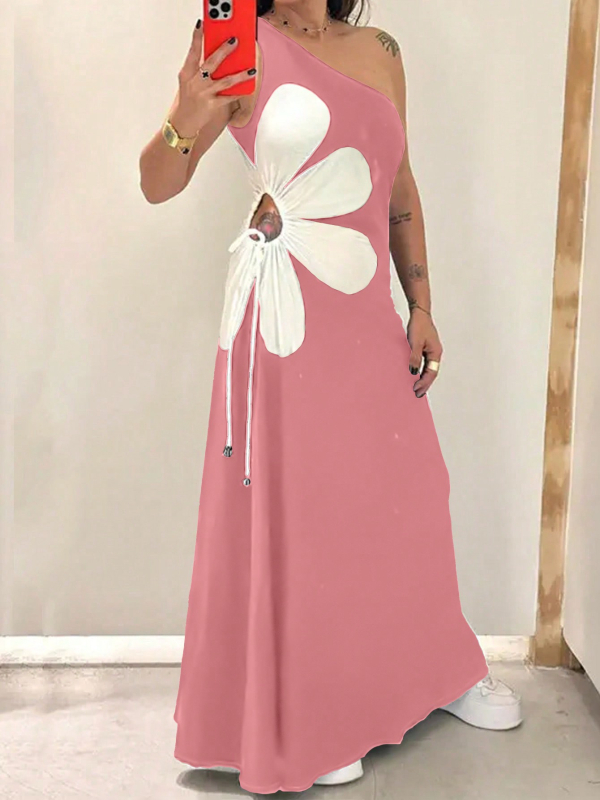 Rochie transfrontalieră cu bretele și flori mari pentru femei din Europa și America, AliExpress Explosion