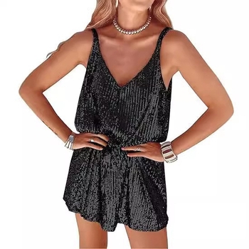 Fustă sexy Spice Girl pentru femei Amazon, cu decolteu în V, pentru club de noapte, Pure Desire, fustă lejeră, europeană și americană, cu paiete