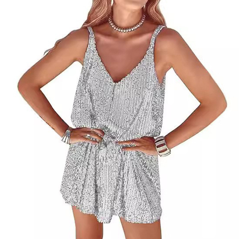 Fustă sexy Spice Girl pentru femei Amazon, cu decolteu în V, pentru club de noapte, Pure Desire, fustă lejeră, europeană și americană, cu paiete