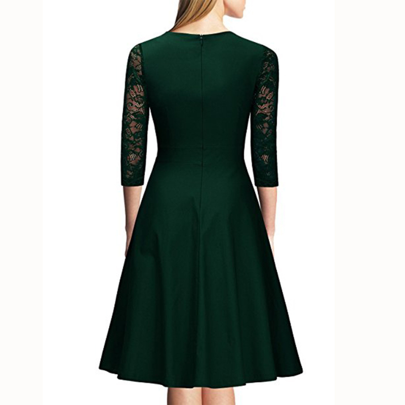 Rochie de primăvară nouă 2023, cu guler pătrat, stil retro din dantelă florală, Aliexpress, Amazon, Dropshipping