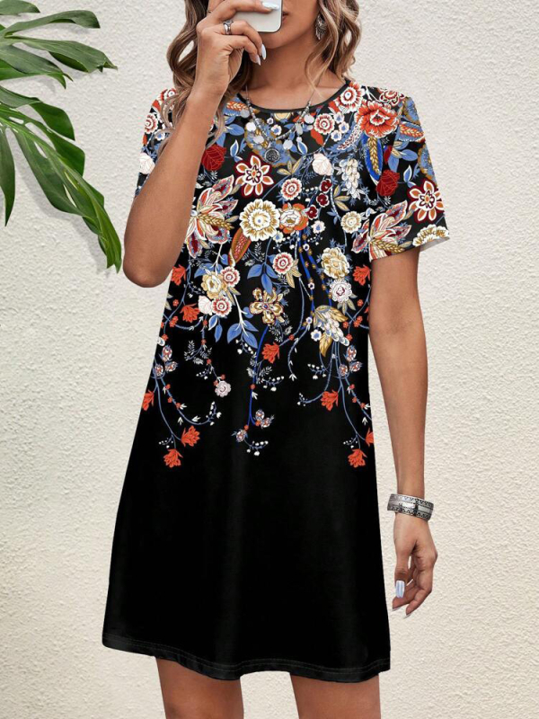 Geometric simplu imprimat elegant navetist 2024 vară nouă europeană și americană modă vrac subțire subțire