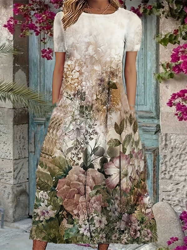 Geometric simplu imprimat elegant navetist 2024 vară nouă europeană și americană modă vrac subțire subțire