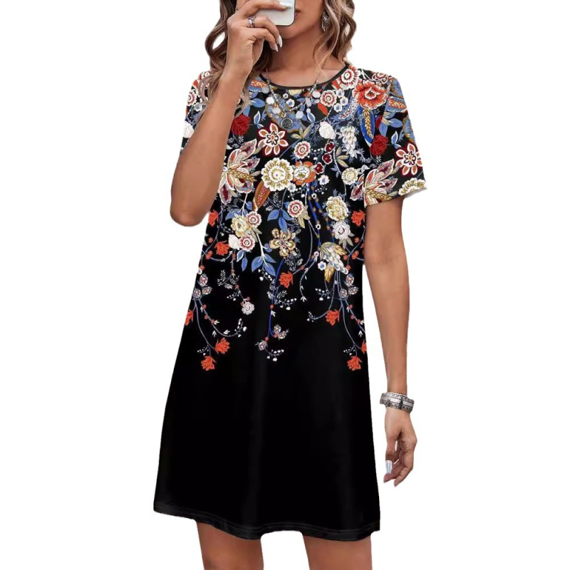 Geometric simplu imprimat elegant navetist 2024 vară nouă europeană și americană modă vrac subțire subțire