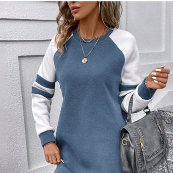 Ženska nova ljetna visoka haljina s printom snjegovića u obliku slova A, okruglim izrezom i uskom suknjom iz 2024., WQ29