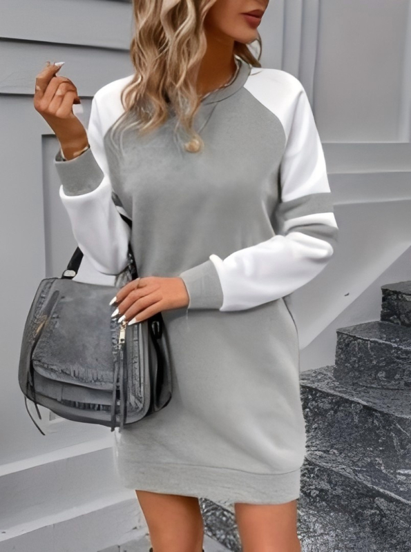 Ženska nova ljetna visoka haljina s printom snjegovića u obliku slova A, okruglim izrezom i uskom suknjom iz 2024., WQ29