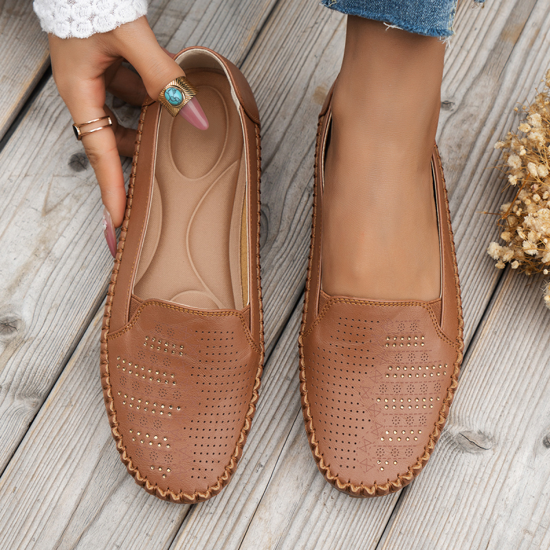 plus size eksplozije prekogranična e-trgovina opskrba jednobojnim retro ženskim mokasinkama ravnog dna, trendi udobne niske pete