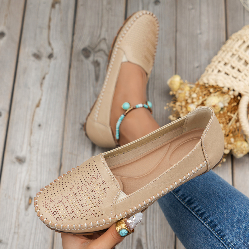 plus size eksplozije prekogranična e-trgovina opskrba jednobojnim retro ženskim mokasinkama ravnog dna, trendi udobne niske pete