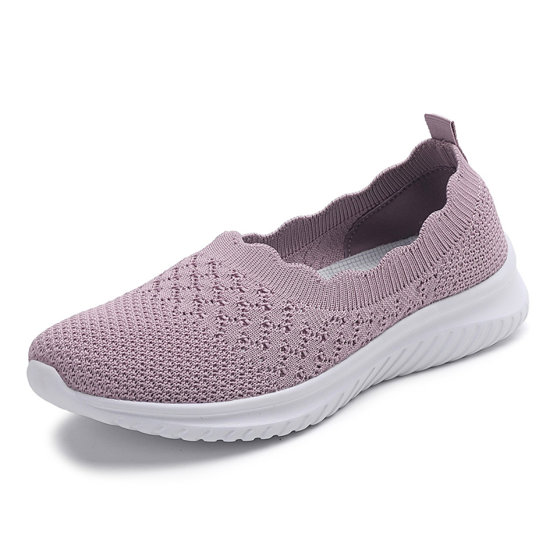 36-42 Letné priedušné topánky pre matky, topánky pre stredný a starší vek, ležérne lietajúce sieťované topánky s mäkkou podrážkou, ľahké, veľké veľkosti, dámske topánky