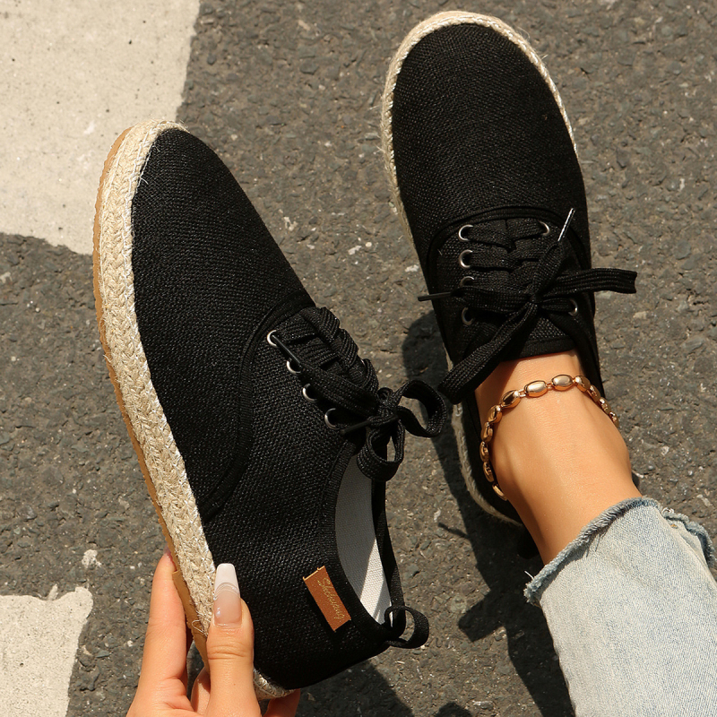 Pantofi de pânză transfrontalieri pentru femei 2024 pantofi noi leneși cu o singură pedală comerț exterior pantofi casual pentru femei de mărime plus en-gros