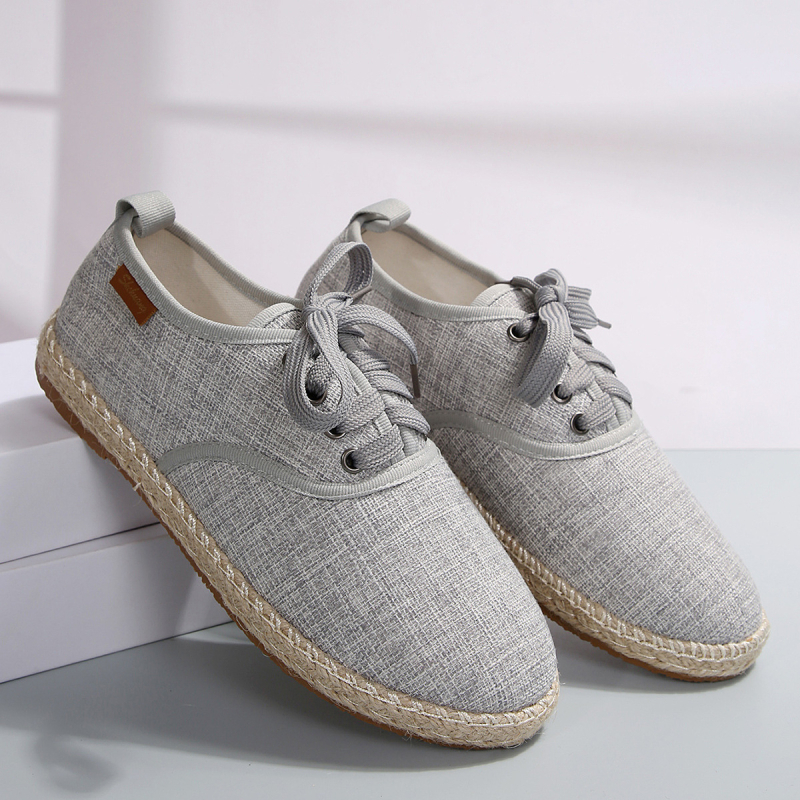 Pantofi de pânză transfrontalieri pentru femei 2024 pantofi noi leneși cu o singură pedală comerț exterior pantofi casual pentru femei de mărime plus en-gros