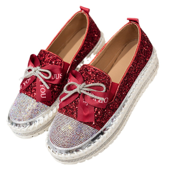 Modne ženske ležerne cipele za ljeto 2025., nove plitke natikače s dijamantima u korejskom stilu