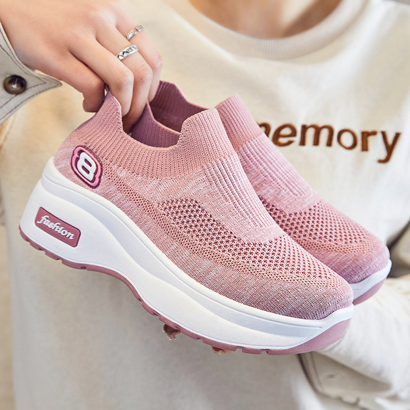 Ženske cipele za ljeto 2025., nove izvozne ženske cipele, veleprodaja, cipele s unutarnjim podizanjem, prozračne sportske cipele s debelim potplatom za žene