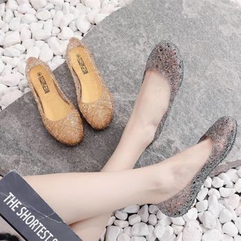 Γυναικεία Σανδάλια με Ψηλό Πάτο από Κρύσταλλο, Πολυχρηστικά Αντιολισθητικά Σανδάλια με Δάχτυλα, Γυναικεία Παπούτσια με Κοφτή Σόλα και Ζελέ, Τσόκαρα Παραλίας Bird\'s Nest