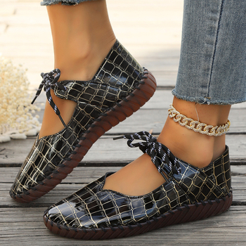 Dámske ležérne topánky s mäkkou podrážkou, ručne šité, vo veľkých veľkostiach, nové, s kamenným vzorom, pre mamičky z roku 2024