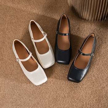 Ženske nove ljetne male kožne cipele u francuskom stilu u retro stilu Mary Jane za 2025. godinu