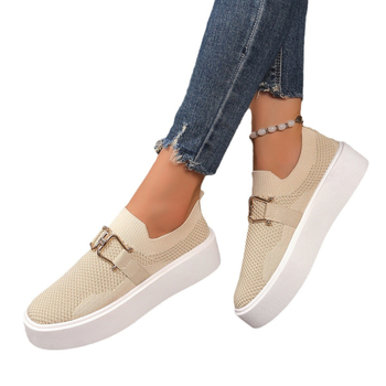 Europos ir Amerikos užsienio prekybos storapadis, austi, kvėpuojantys, žemo viršutinio, vieno sluoksnio moteriški bateliai su grandinėle, dekoratyviniai klešnės mokasinai