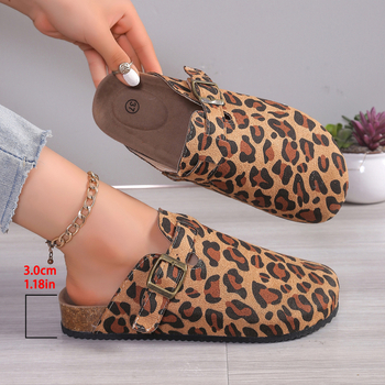 2024. aasta uued pluss-suuruses väliskaubanduse Baotou Bokeni sussid daamidele, korgist põhjaga, pooltoega, paksud kingad, laisad kingad, Tide